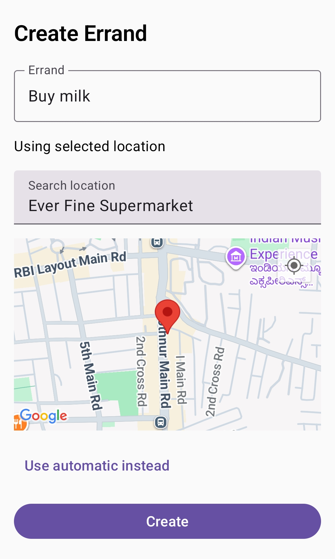 Assign a place or let the app detect one